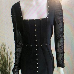 Elegant Black Studded Dress